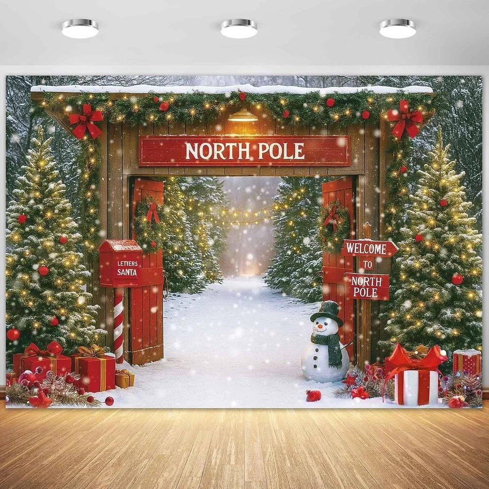 10x8ft Christmas Window Backdrop for Photography or Creative Display